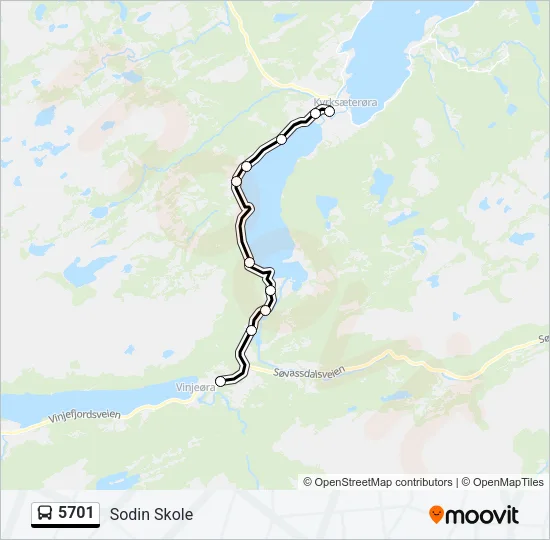 5701 Bus Line Map