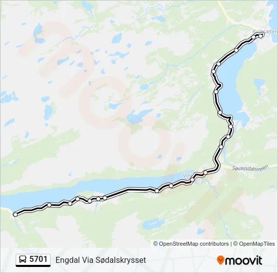 5701 Bus Line Map