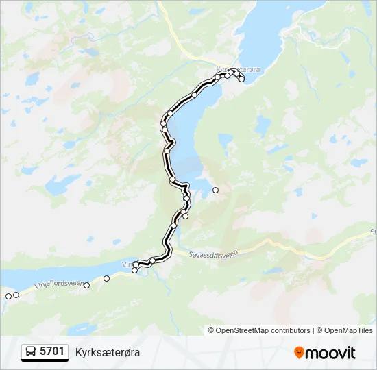5701 Bus Line Map