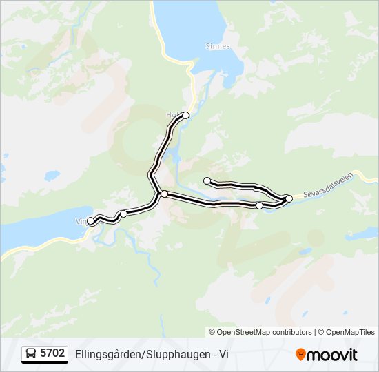 5702 bus Line Map