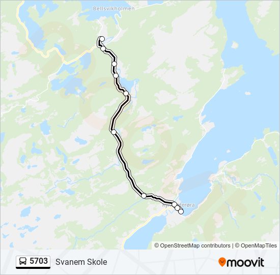 5703 bus Line Map