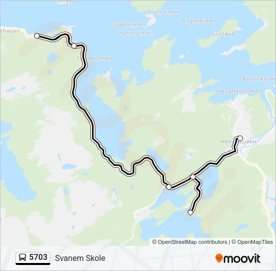 5703 Bus Line Map