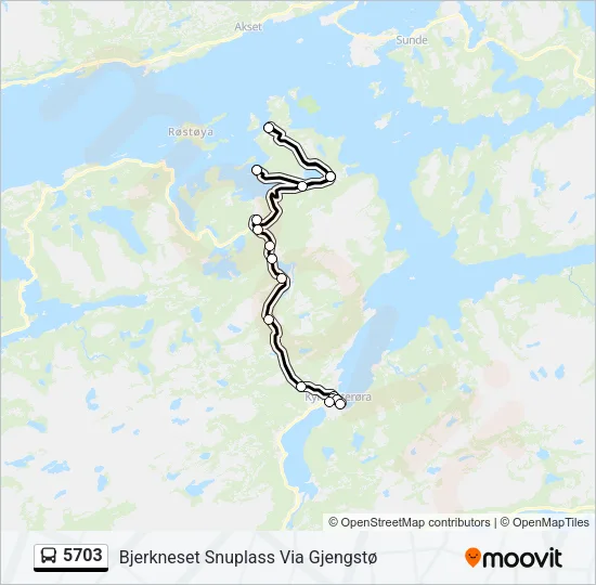 5703 Bus Line Map