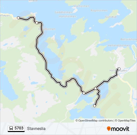 5703 bus Line Map