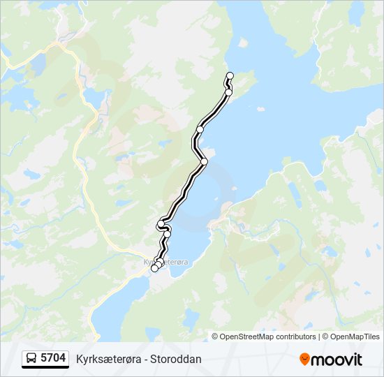 5704 bus Line Map