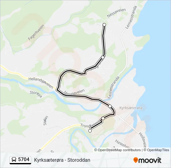 5704 Bus Line Map