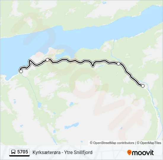 5705 Bus Line Map