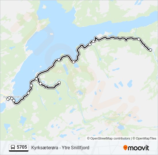 5705 bus Line Map