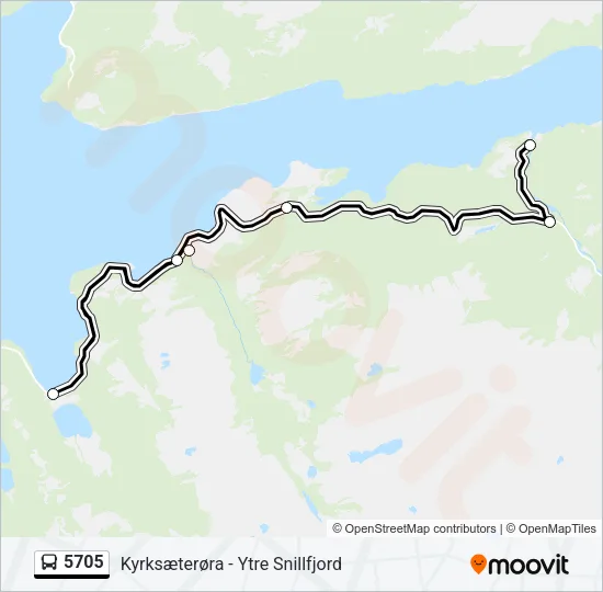 5705 Bus Line Map