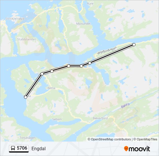 5706 bus Line Map