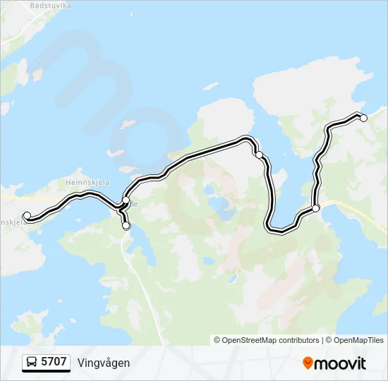 5707 Bus Line Map