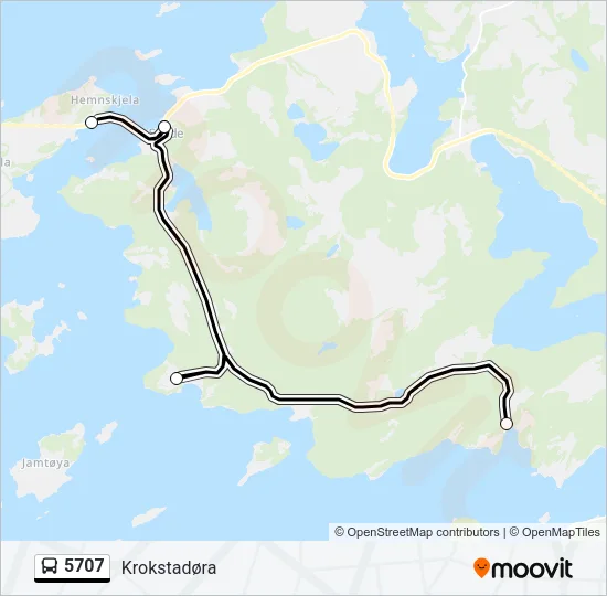 5707 Bus Line Map