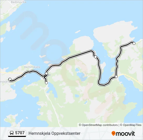 5707 Bus Line Map