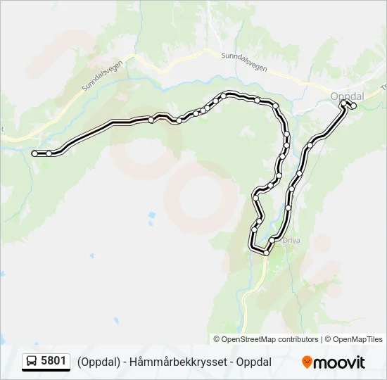 5801 Bus Line Map