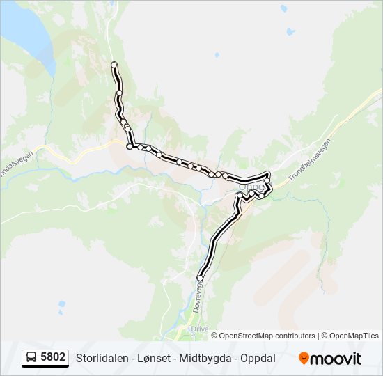 5802 bus Line Map
