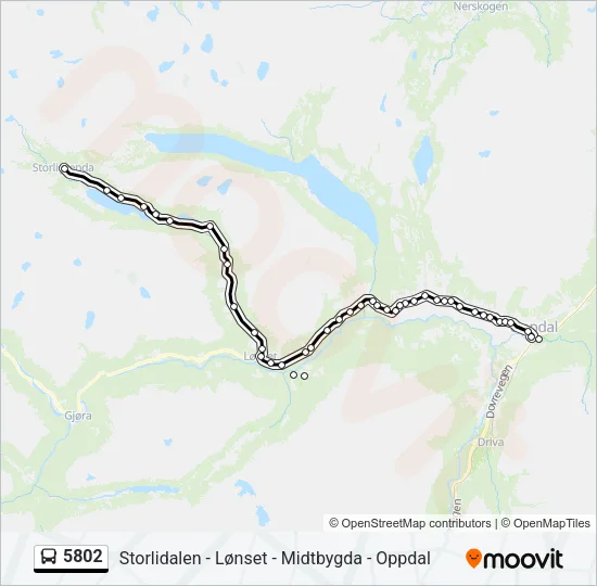 5802 Bus Line Map