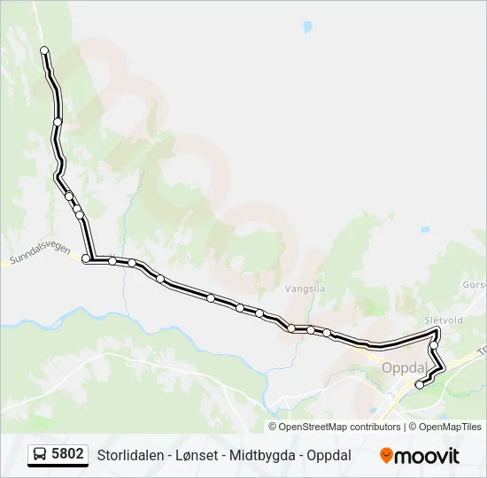 5802 Bus Line Map