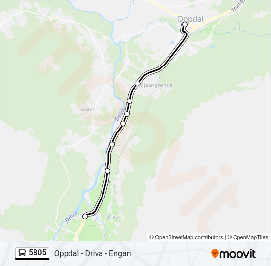 5805 bus Line Map