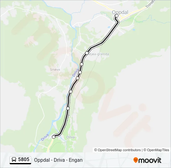 5805 Bus Line Map