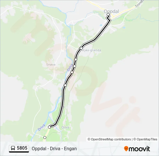 5805 Bus Line Map