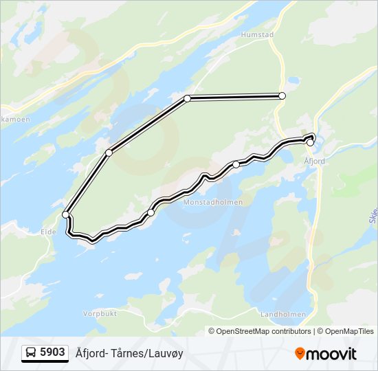 5903 bus Line Map