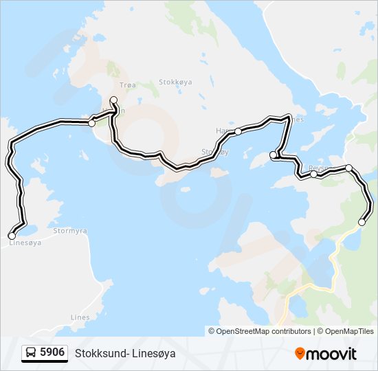 5906 bus Line Map