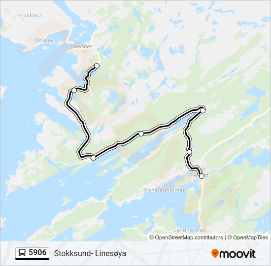 5906 bus Line Map