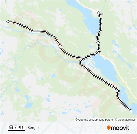 7101 Bus Line Map