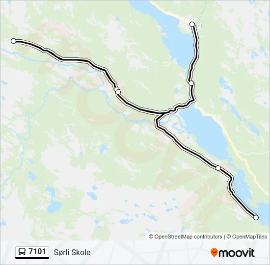 7101 Bus Line Map
