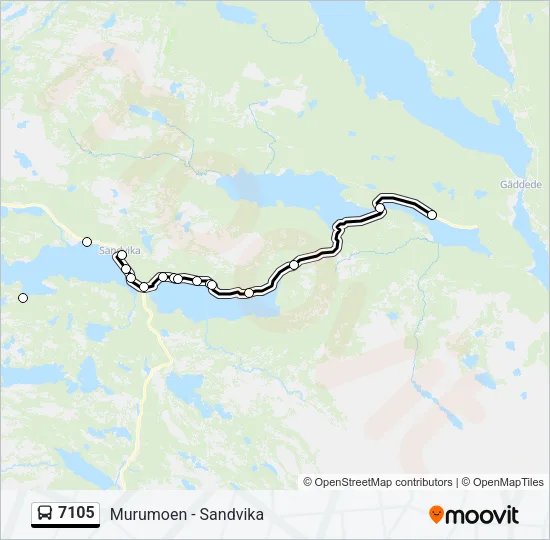7105 Bus Line Map