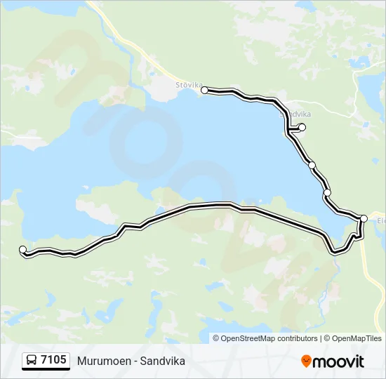 7105 Bus Line Map
