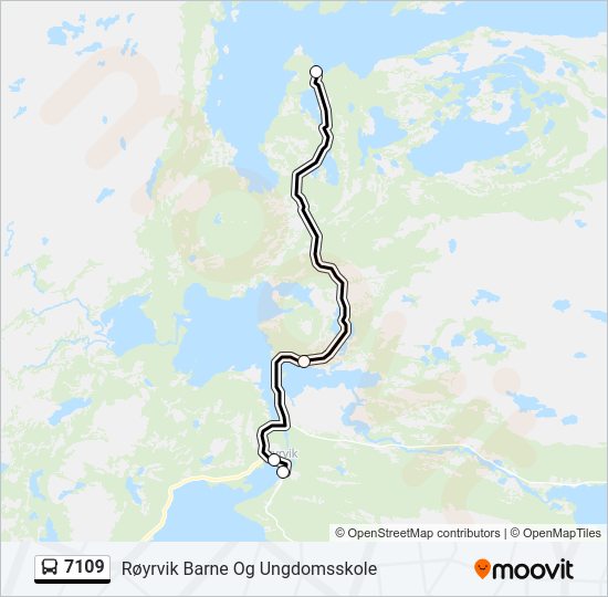 7109 bus Line Map