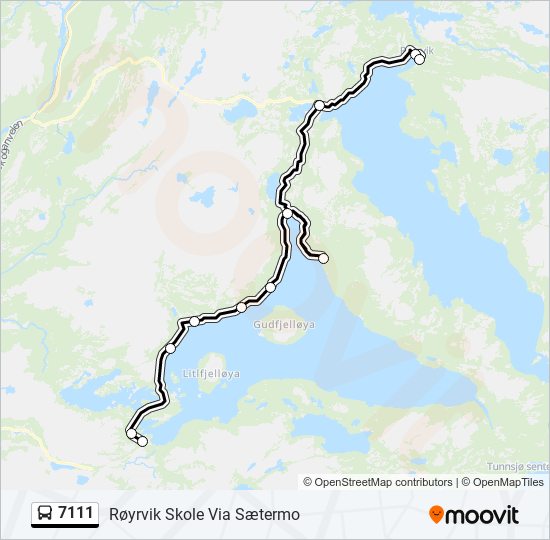 7111 bus Line Map