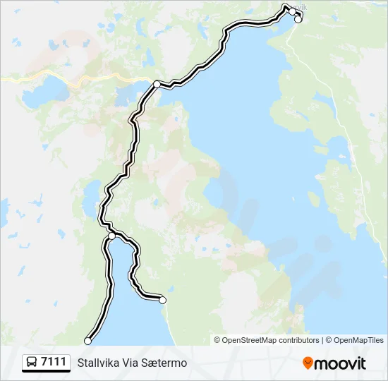 7111 Bus Line Map