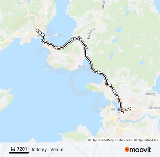 7201 bus Line Map