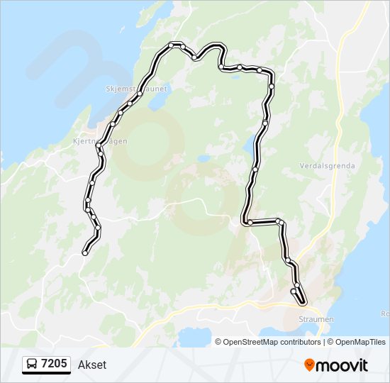 7205 bus Line Map