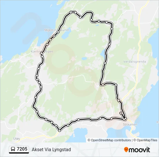7205 Bus Line Map