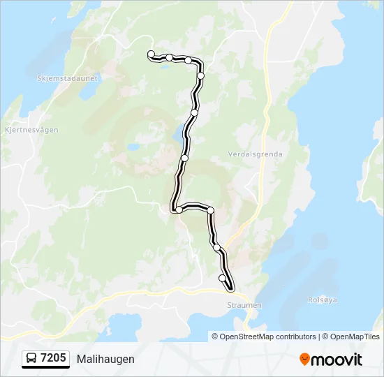 7205 Bus Line Map