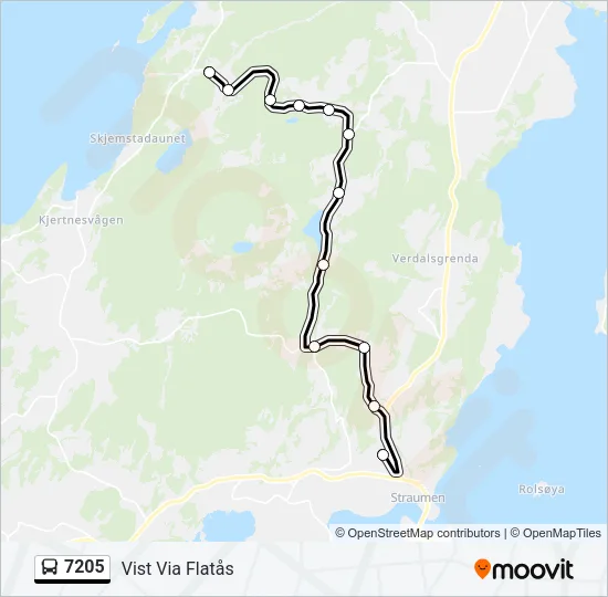 7205 Bus Line Map
