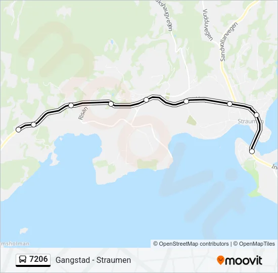 7206 Bus Line Map