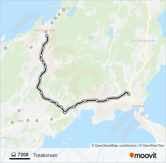 7208 Bus Line Map