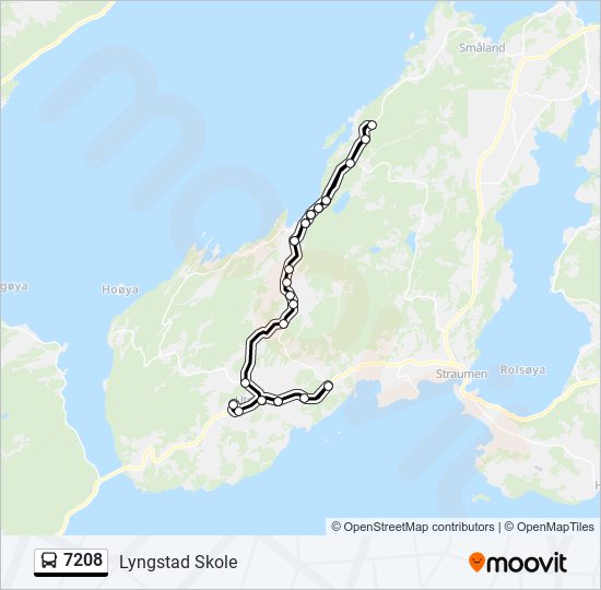 7208 bus Line Map