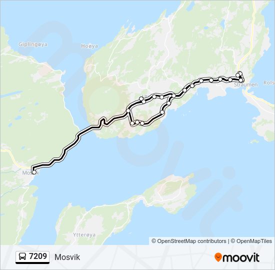 7209 bus Line Map