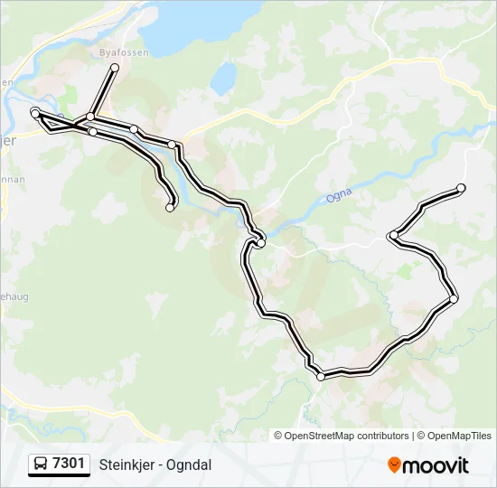 7301 Bus Line Map