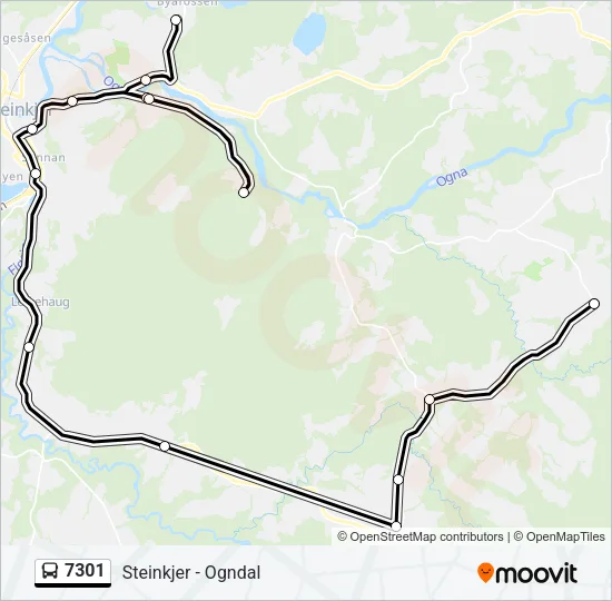 7301 Bus Line Map