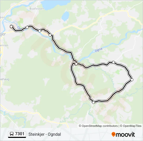 7301 Bus Line Map