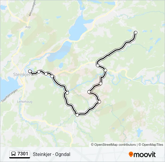 7301 Bus Line Map