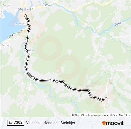 7302 bus Line Map