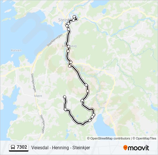 7302 bus Line Map