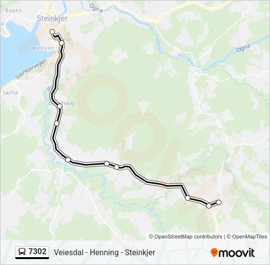 7302 Bus Line Map